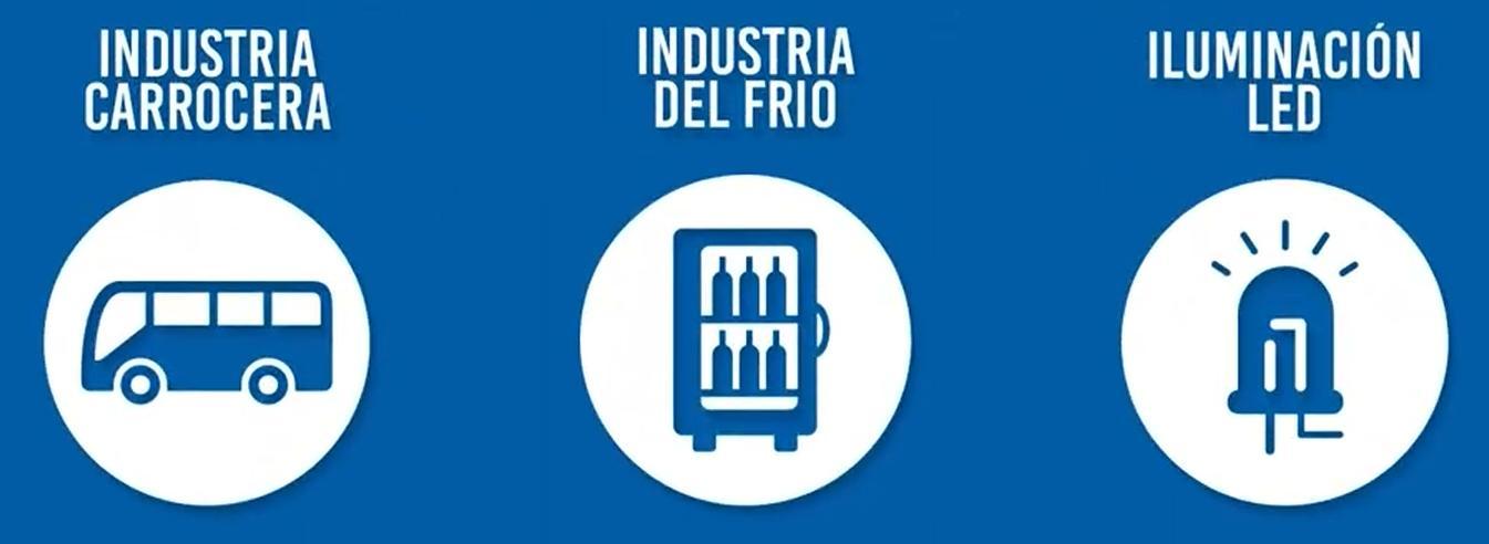 Industria carrocera, industria del frio e iluminacion LED